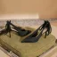 Fashion Black Evening Party Womens Sandals 2023 Leather Ankle Strap Bow 8 cm Stiletto Heels Pointed Toe High Heels