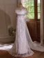 Charmant Blanche Perlage Paillettes Robe De Soirée 2024 Trompette / Sirène De l'épaule Sans Manches Dos Nu Noeud Longue Soirée Robe De Ceremonie