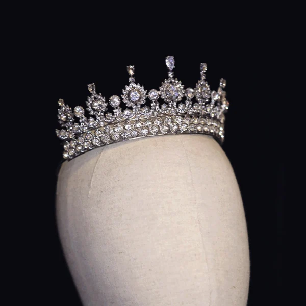 Baroque Silver Rhinestone Alloy Tiara 2022 Wedding Bridal Hair Accessories