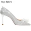 Bling Bling Silver Crystal Glitter Wedding Shoes 2024 8 cm Stiletto Heels Pointed Toe Wedding Pumps High Heels