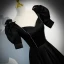 Elegant Black Evening Dresses  2023 A-Line / Princess Square Neckline Bow Puffy Short Sleeve Backless Floor-Length / Long Evening Party Formal Dresses