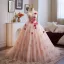 Flower Fairy Blushing Pink Appliques Prom Dresses 2025 Ball Gown Strapless Sleeveless Backless Sweep Train Formal Dresses