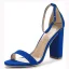 Sexy Rouge Daim Soirée Sandales Femme 2022 Bride Cheville 10 cm Talons Épais Peep Toes / Bout Ouvert Sandales Talons Hauts