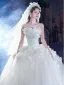 Elegant White Appliques Wedding Dresses 2025 Ball Gown Strapless Sleeveless Backless Court Train Wedding