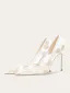 Elegant White Embroidered Lace Wedding Shoes 2025 10 cm Stiletto Heels Pointed Toe Wedding Pumps High Heels