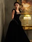 Style Audrey Hepburn Noire Paillettes Robe De Bal 2024 Princesse Bretelles Spaghetti Sans Manches Dos Nu Longue Promo Robe De Ceremonie