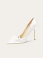 Chic Blanche Faux Diamant Appliques Chaussure De Mariée 2024 Cuir 10 cm Talons Aiguilles À Bout Pointu Mariage Escarpins Talons Hauts