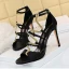 Sexy Silver Evening Party Rhinestone Womens Sandals 2022 9 cm Stiletto Heels Open / Peep Toe Sandals High Heels