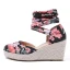 Chic / Beautiful Black Street Wear Multi-Colors Printing Womens Sandals 2023 7 cm Wedges Round Toe Sandals