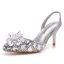 Bling Bling Gold Abend Strass Sandalen Damen Hochhackige 2023 7 cm Stilettos Spitzschuh Sandaletten