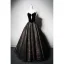 Vintage / Retro Black Glitter Prom Dresses 2023 Ball Gown Strapless Sleeveless Backless Floor-Length / Long Prom Formal Dresses