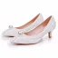 Elegante Witte Parel Bruidsschoenen 2025 5 cm Naaldhakken / Stiletto Spitse Neus Huwelijk Pumps Hoge Hakken