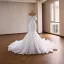 High End Weiß Handgefertigt Perle Strass Brautkleider / Hochzeitskleider 2026 Ballkleid Off Shoulder Kurze Ärmel Rückenfreies Kapelle-Schleppe