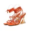 Roman Sexy White Street Wear Summer Crystal Womens Sandals 2022 Ankle Strap 11 cm Stiletto Heels Open / Peep Toe Sandals High Heels