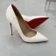 Schöne Weiß Abend Rote Sohle Pumps 2025 12 cm Stilettos Spitzschuh Hochhackige