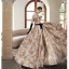High-end Multi-Colors Printing Prom Dresses 2022 Ball Gown Strapless Sleeveless Backless Bow Sash Floor-Length / Long Formal Dresses