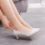 Bescheiden Witte Kantoor OL Pumps Hoge Hakken 5 cm Naaldhakken / Stiletto Spitse Neus Pumps