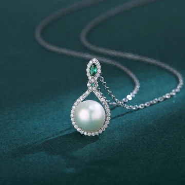 Mode Silver Pärla Rhinestone Saterling Silver Bal Halsband Örhängen Tillbehör 2023