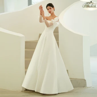 Élégant Haut De Gamme Ivoire Robe De Bal 2022 Princesse Bustier Manches Courtes Dos Nu Longue Promo Robe De Ceremonie