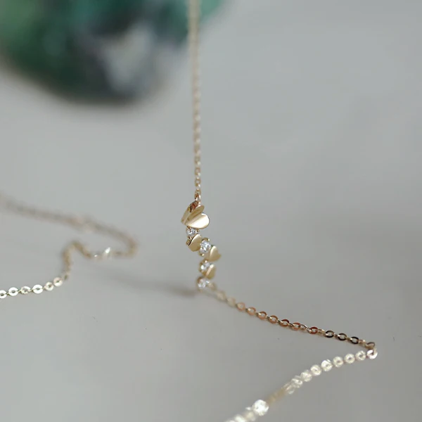 Lovely Gold Sterling Silver Heart-shaped Prom Necklaces Accessories 2023