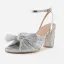 Sexy Gold Street Wear Bow Womens Sandals 2022 Ankle Strap 10 cm Thick Heels Open / Peep Toe Sandals High Heels