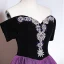 Vintage / Retro Purple Sequins Rhinestone Prom Dresses 2023 Ball Gown Off-The-Shoulder Short Sleeve Backless Floor-Length / Long Prom Formal Dresses
