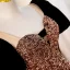 Scintillantes Doré Paillettes Robe De Soirée 2023 Trompette / Sirène Encolure Carrée Manches Courtes Dos Nu Noeud Train De Balayage Soirée Robe De Ceremonie
