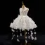 Fashion White Beading Lace Flower Appliques Pearl Short Birthday Flower Girl Dresses 2025 Ball Gown Spaghetti Straps Sleeveless Backless