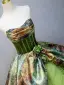 Chic / Beautiful Sage Green Printing Prom Dresses 2025 Ball Gown Strapless Sleeveless Backless Floor-Length / Long Tulle Prom Formal Dresses