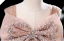 Chic / Belle Champagne Perlage Faux Diamant Paillettes Robe Ceremonie Fille 2024 Robe Boule Anniversaire Encolure Carrée Noeud Sans Manches Dos Nu Longue