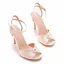 Elegant White Pearl Wedding Shoes 2023 Ankle Strap 10 cm Stiletto Heels Open / Peep Toe Wedding Sandals High Heels