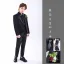 Noire Manches Longues Mariage Costume Garçon Mariage 2025 Bijoux De Corps Manteau Pantalon Chemise Cravate Gilet