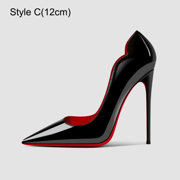 Sexy White Evening Party Patent Leather Pumps 2023 Leather 12 cm Stiletto Heels Pointed Toe Pumps High Heels