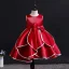 Fashion Burgundy Birthday Cascading Ruffles Flower Girl Dresses 2023 Ball Gown Scoop Neck Sleeveless Backless Bow Tea-length Flower Girl Dresses