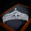 Skromna Białe Rhinestone Cyrkon Ślub Ozdoby Do Włosów Ślubne 2022 Tiara