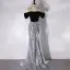 Sexy Schwarz Pailletten Abendkleider 2024 Ballkleid Off Shoulder Kurze Ärmel Rückenfreies Sweep / Pinsel Zug Abend Festliche Kleider