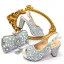 Sparkly Pool Blue Rhinestone Evening Party Clutch Bags Womens Sandals 2023 9 cm Thick Heels Open / Peep Toe Sandals High Heels Clutch Bags