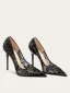 Vintage / Retro Black Embroidered Evening Party Pumps 2025 10 cm Stiletto Heels Pointed Toe Pumps High Heels