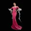 High-end Fuchsia Suede Beading Rhinestone Evening Dresses 2023 Trumpet / Mermaid Scoop Neck Bell sleeves Sweep Train Evening Party Formal Dresses