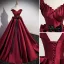Elegant Burgundy Bow Satin Prom Dresses 2023 Ball Gown V-Neck Short Sleeve Backless Floor-Length / Long Prom Formal Dresses
