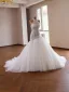 Luxury / Gorgeous White Handmade  Beading Pearl Rhinestone Lace Flower Wedding Dresses 2026 Trumpet / Mermaid Halter Sleeveless Backless Court Train