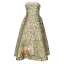 Fashion Clover Green Floral Prom Dresses 2022 A-Line / Princess Strapless Sleeveless Backless Tea-length Prom Formal Dresses
