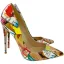 Fashion Street Wear Doodle Pumps High Heels 2022 12 cm Stiletto Heels Pointed Toe Pumps