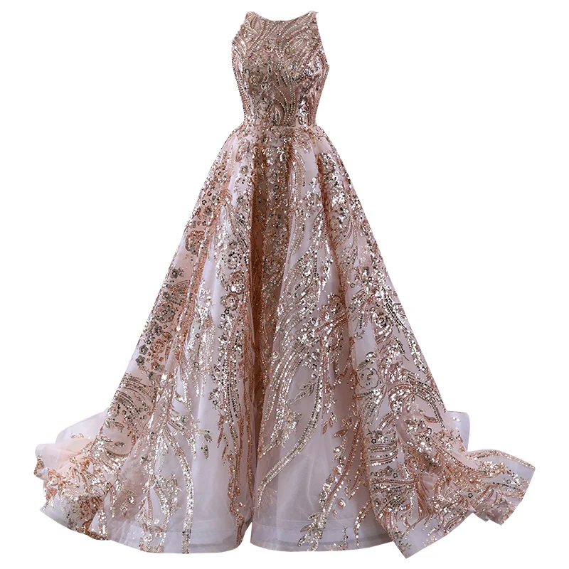 slim fit dress slacks Princess Aisha Dress (Rose Gold) – Itty Bitty Toes main image 0