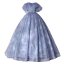 Fashion Sky Blue Flower Sequins Prom Dresses 2022 Ball Gown Off-The-Shoulder Short Sleeve Backless Floor-Length / Long Prom Formal Dresses
