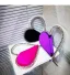 Fashion Fuchsia Heart-shaped Rhinestone Cocktail Party Clutch Bags Satin 2023