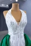 High-end Vintage / Retro Dark Green Prom Dresses 2023 A-Line / Princess Halter Sleeveless Backless Court Train Prom Formal Dresses