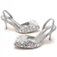 Bling Bling Gold Abend Strass Sandalen Damen Hochhackige 2023 7 cm Stilettos Spitzschuh Sandaletten