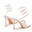 Sexy White Cocktail Party Womens Sandals 2023 10 cm Stiletto Heels Ankle Strap Open / Peep Toe Sandals High Heels