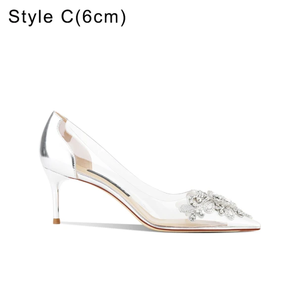Sexy Gold Abend Strass Schmetterling Pumps Hochhackige 2022 8 cm Stilettos Spitzschuh Pumps